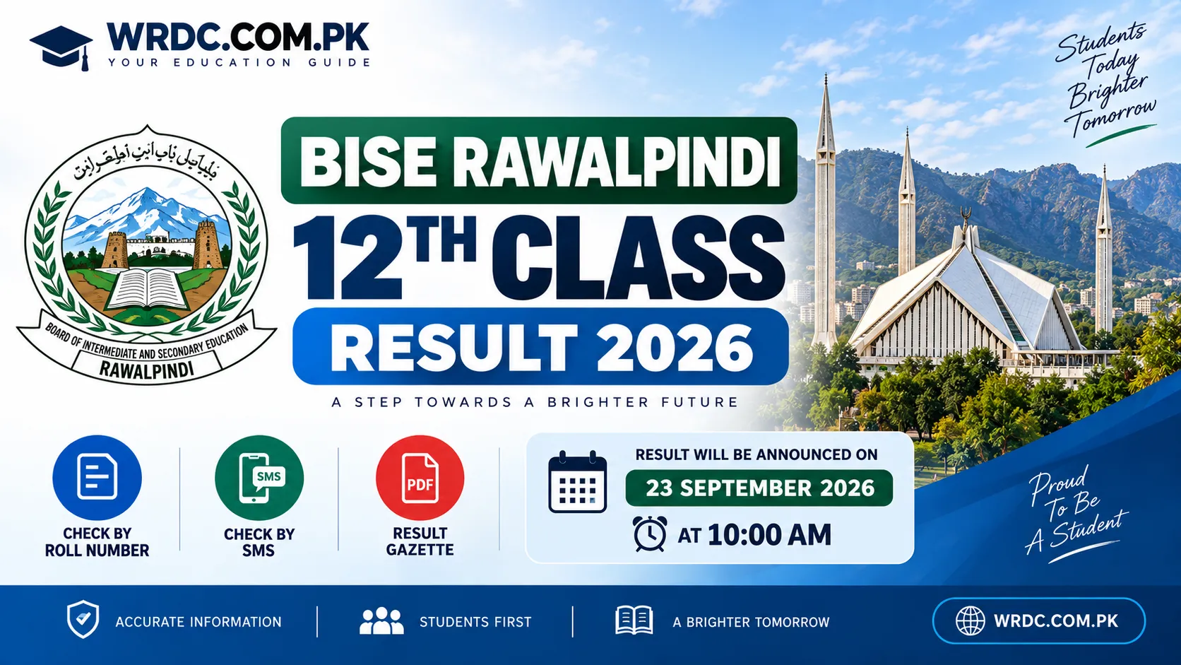BISE Rawalpindi 12th Class Result 2026 – Roll No, SMS & Gazette