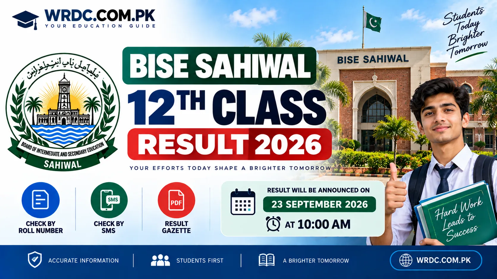 BISE Sahiwal 12th Class Result 2026 – 2nd Year Result Check By Roll No